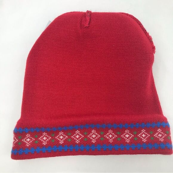 LIDS Black Red Green Christmas Tree Pompom Beanie Hat - Picture 4 of 6